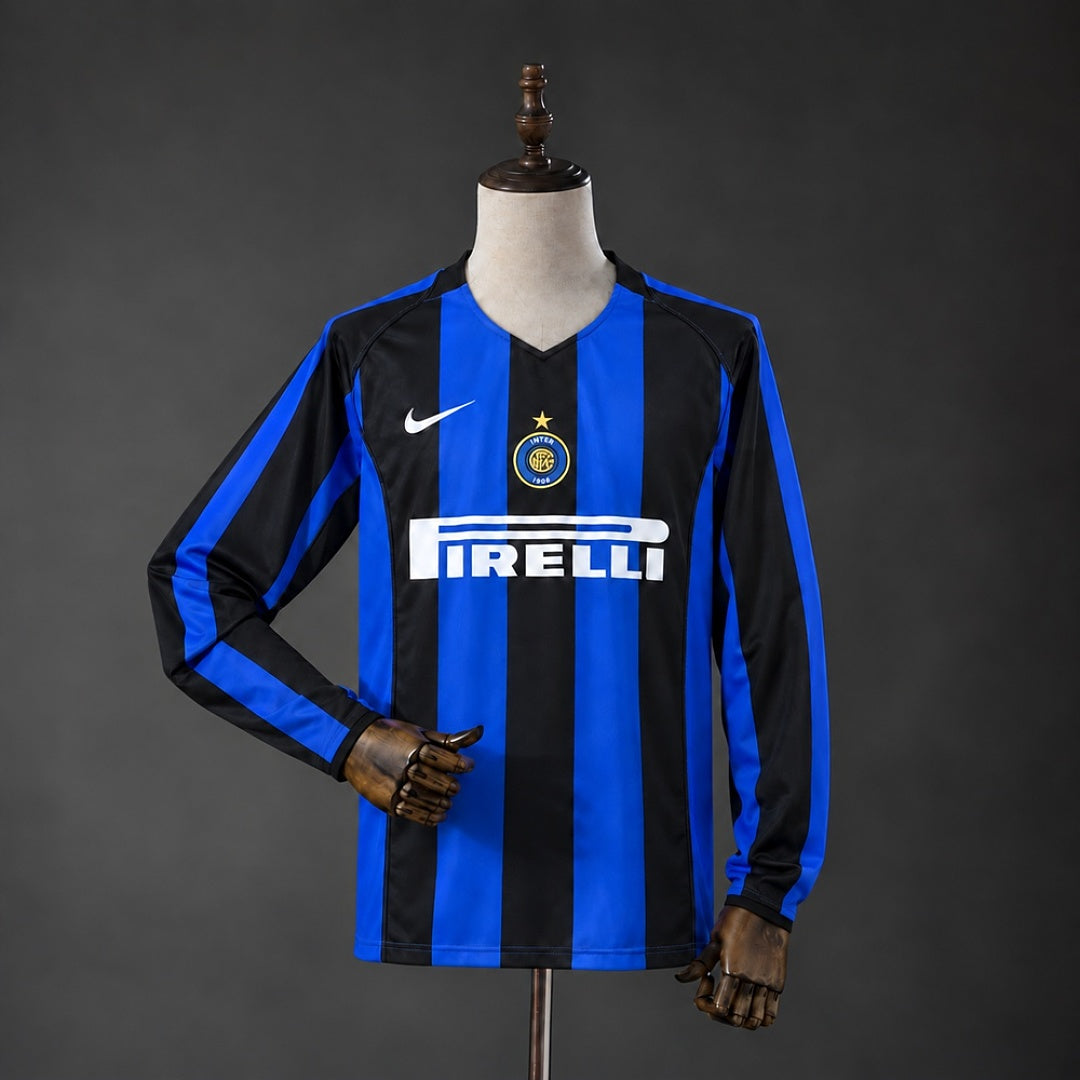 Camisa Inter Milan Retrô Manga Longa 04/05