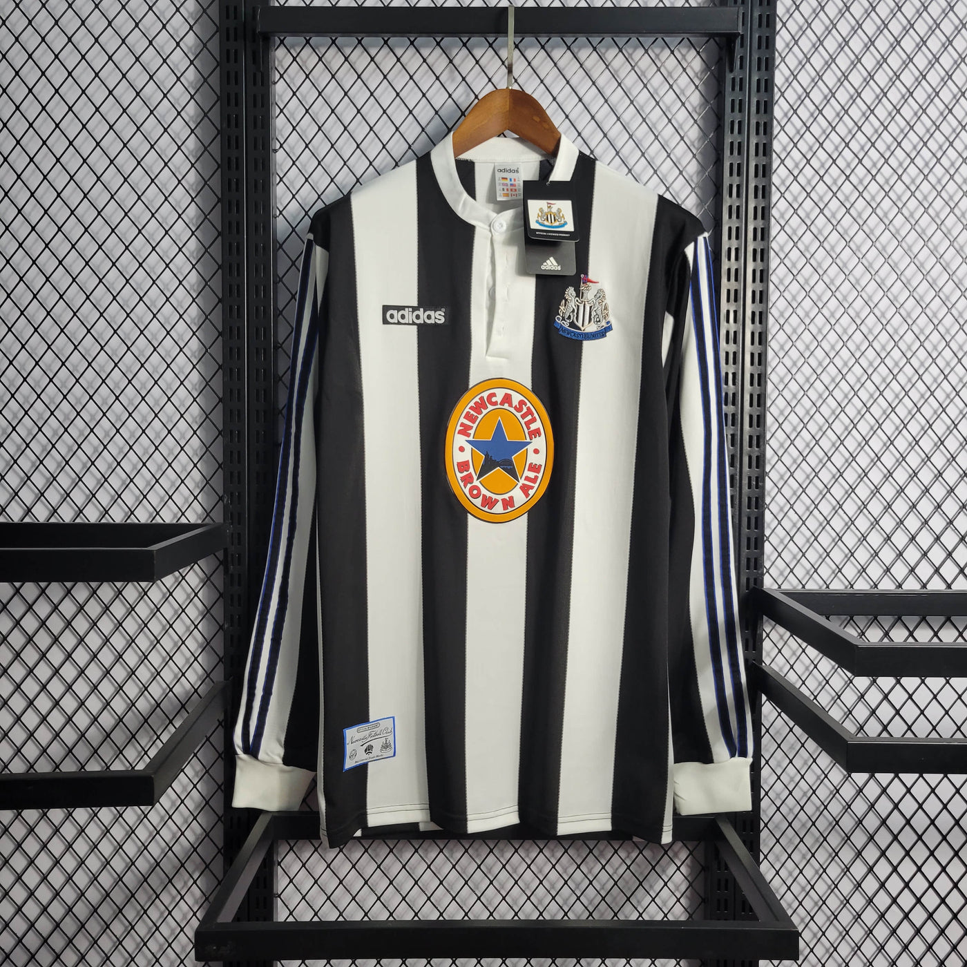 Camisa Newcastle United Retrô Manga Longa 1997