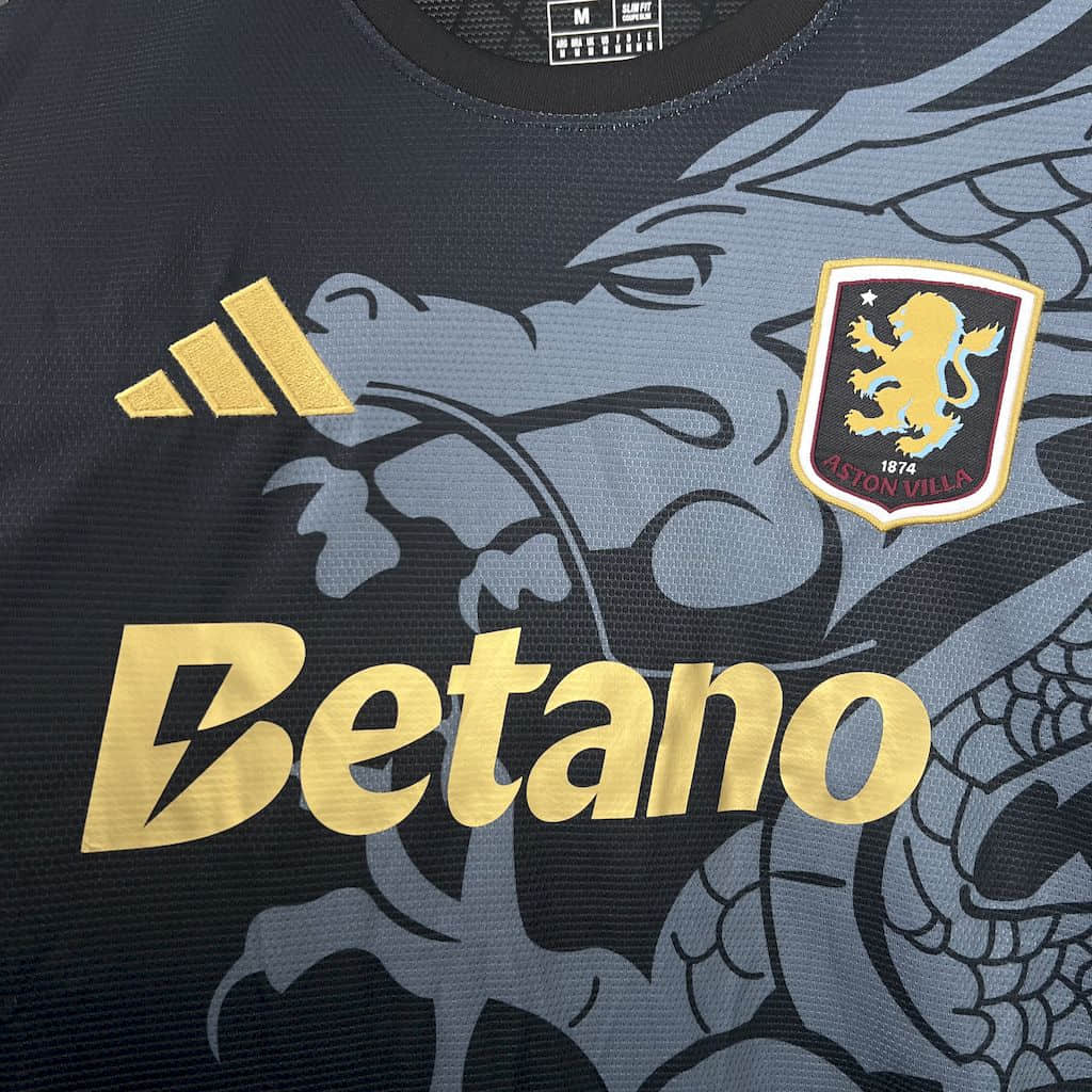 Camisa Aston Villa Away Preta 25/26