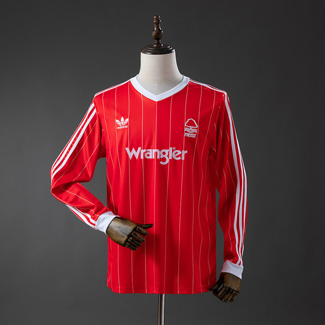 Camisa Nottingham Forest Retrô Manga Longa 82/84