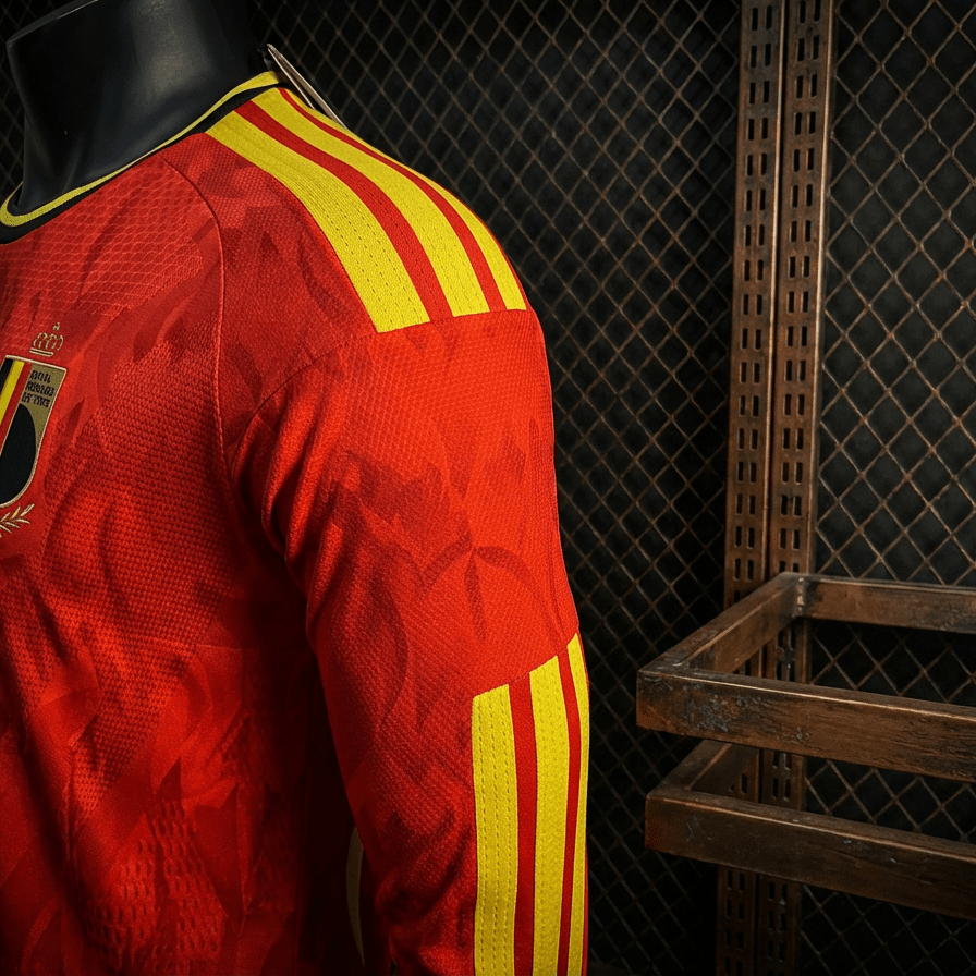 Camisa Bélgica Home Manga Longa Jogador 2026