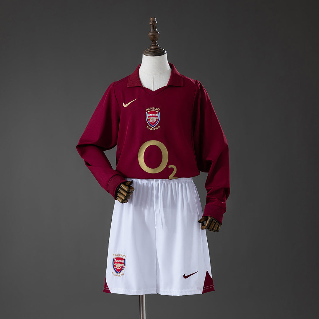 Kit Infantil Arsenal Manga Longa 05/06