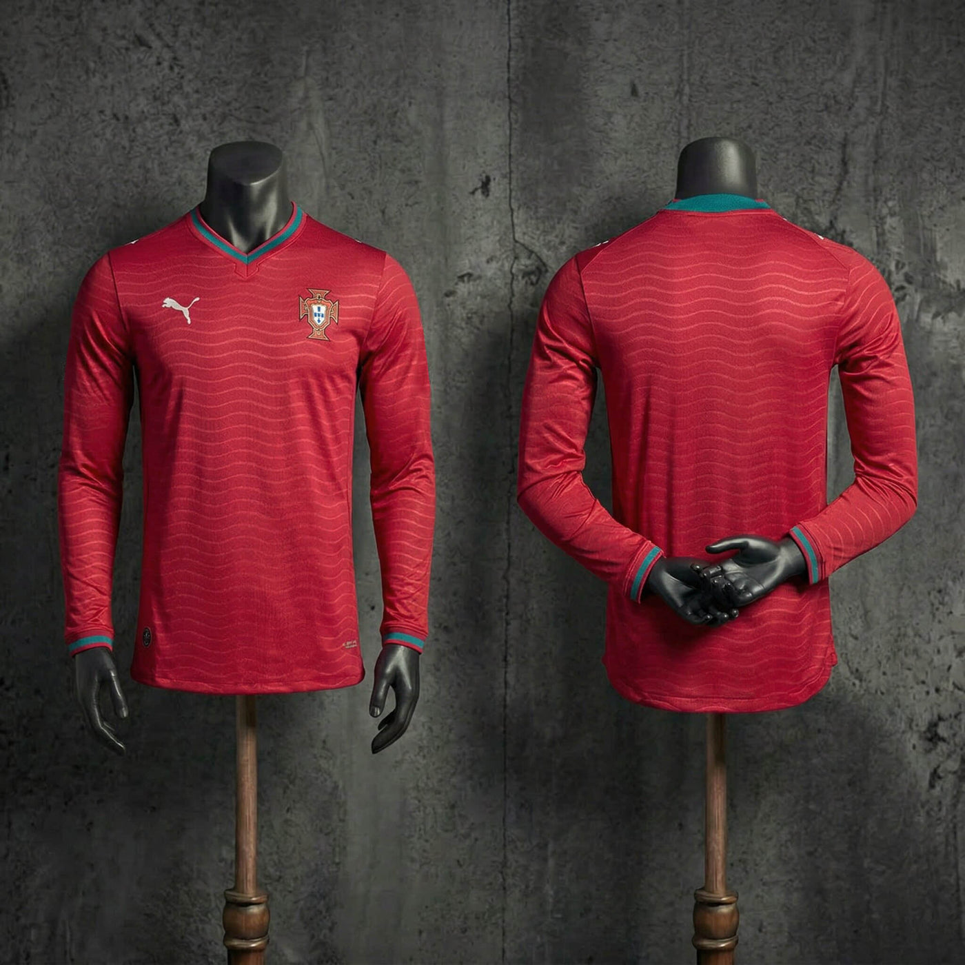 Camisa Portugal Home Manga Longa Jogador 2026