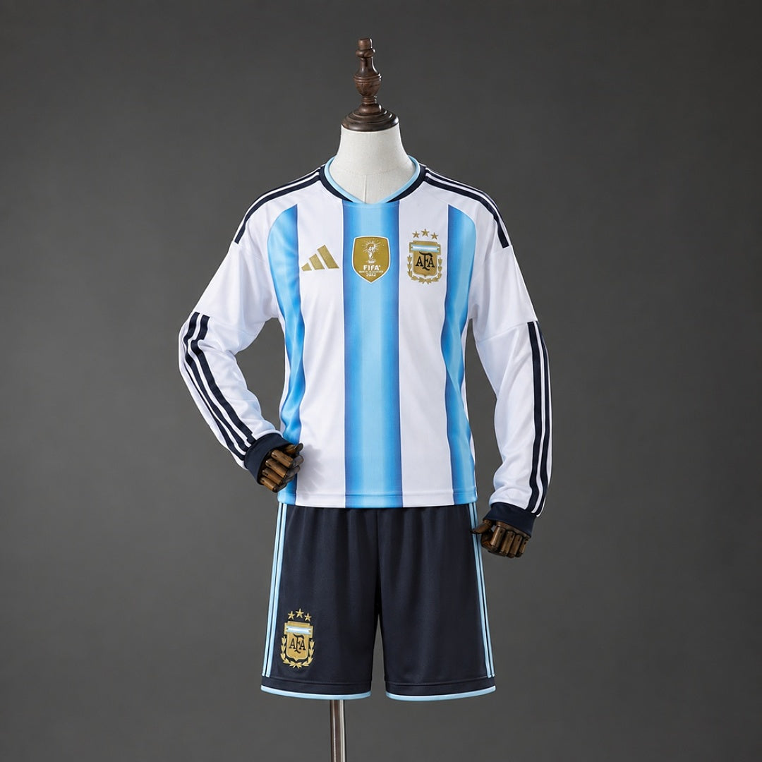 Kit Infantil Argentina Manga Longa 2026