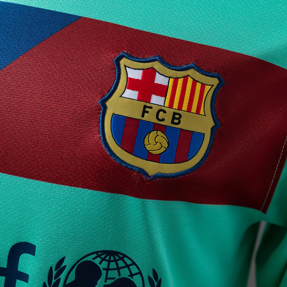 Camisa Barcelona Retrô Manga Longa 10/11