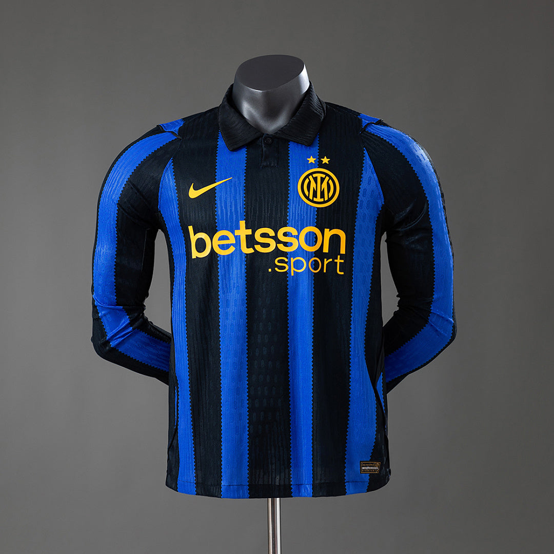 Camisa Inter Milan Home Manga Longa Versão Jogador 26/27