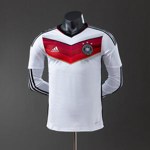 Camisa Alemanha Retrô Manga Longa Versão Jogador 2014