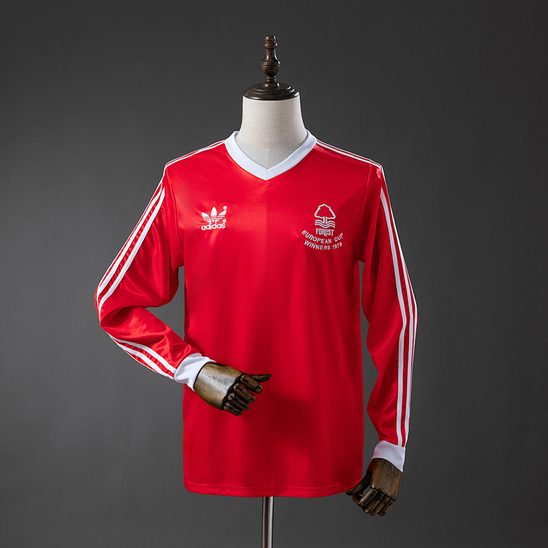 Camisa Nottingham Forest Retrô Manga Longa 77/80
