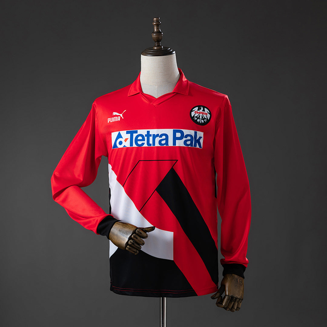 Camisa Eintracht Frankfurt Retrô Manga Longa 93/95