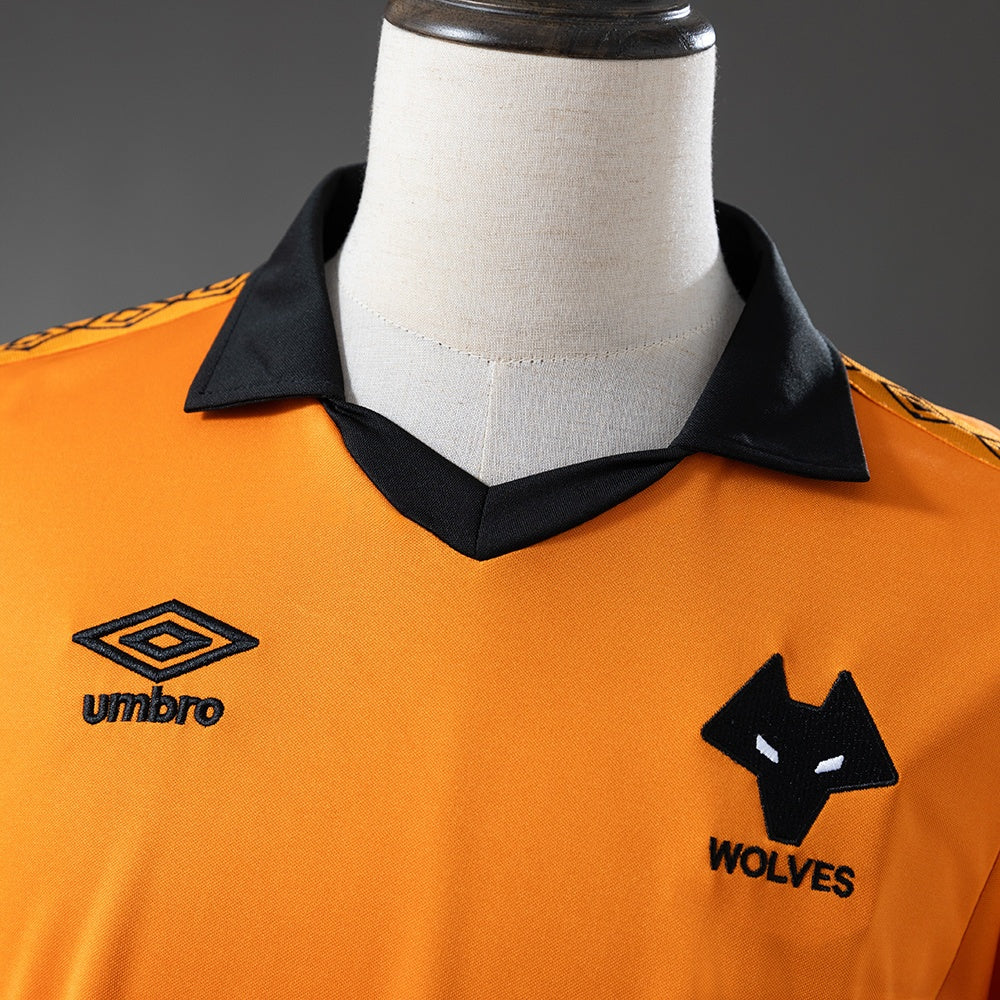 Camisa Wolverhampton Wanderers Home Manga Longa 80/81