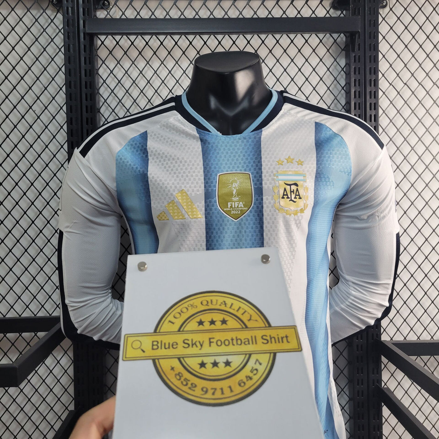 Camisa Argentina Home Manga Longa Jogador 2026