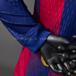 Camisa Barcelona Home Manga Longa Versão Jogador 25/26