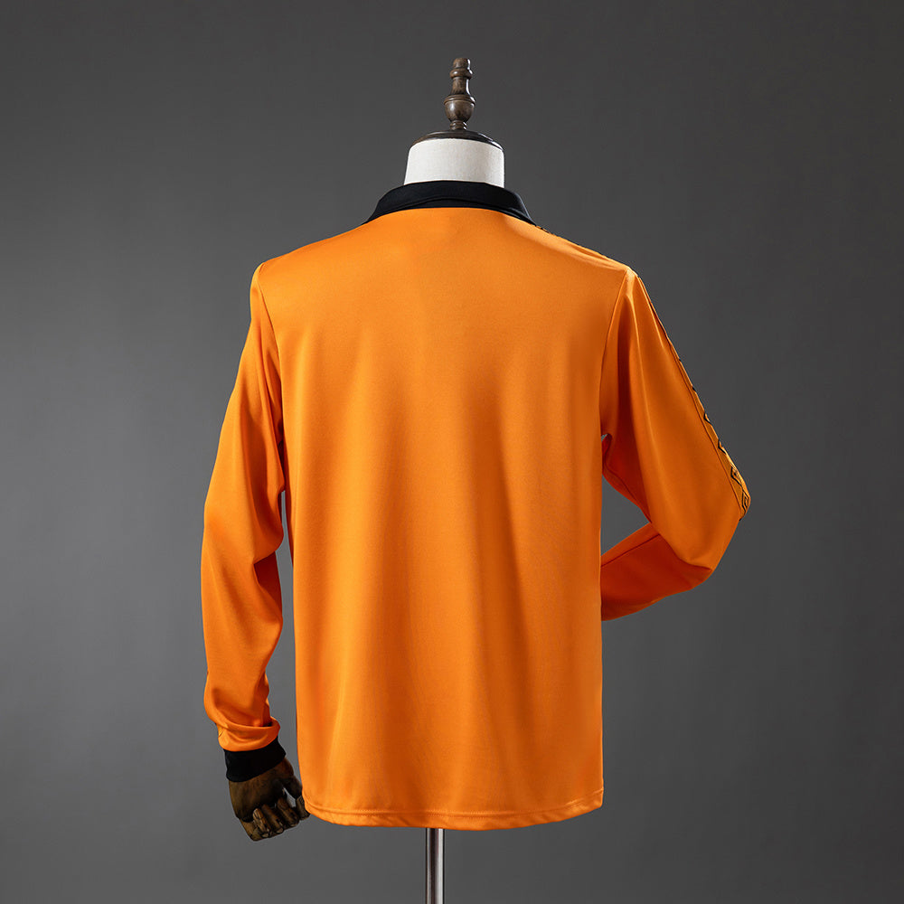 Camisa Wolverhampton Wanderers Retrô Manga Longa 80/81