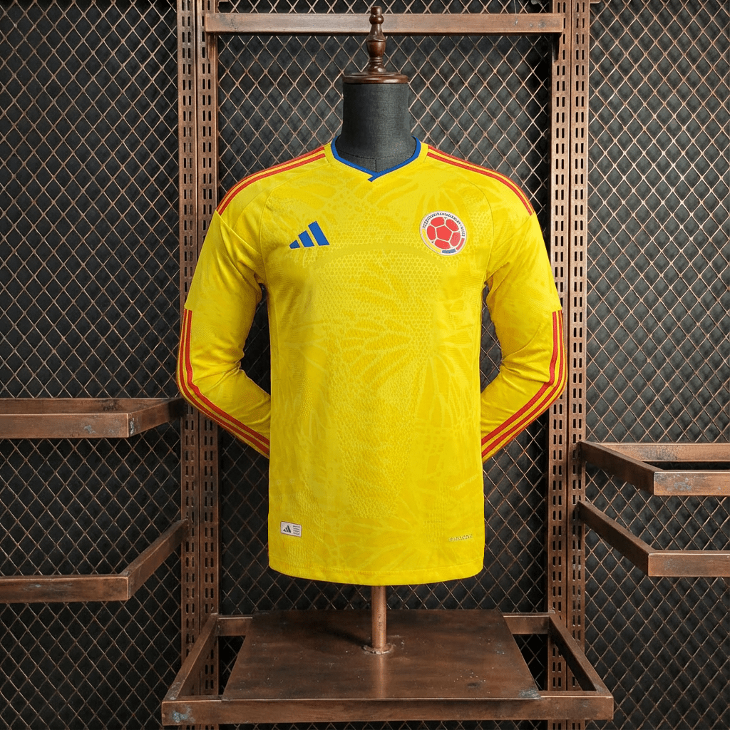 Camisa Colômbia Home Manga Longa Jogador 2026