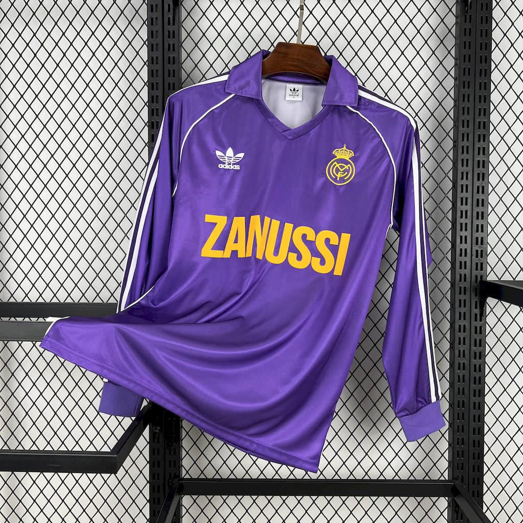 Camisa Real Madrid Retrô Manga Longa 1984