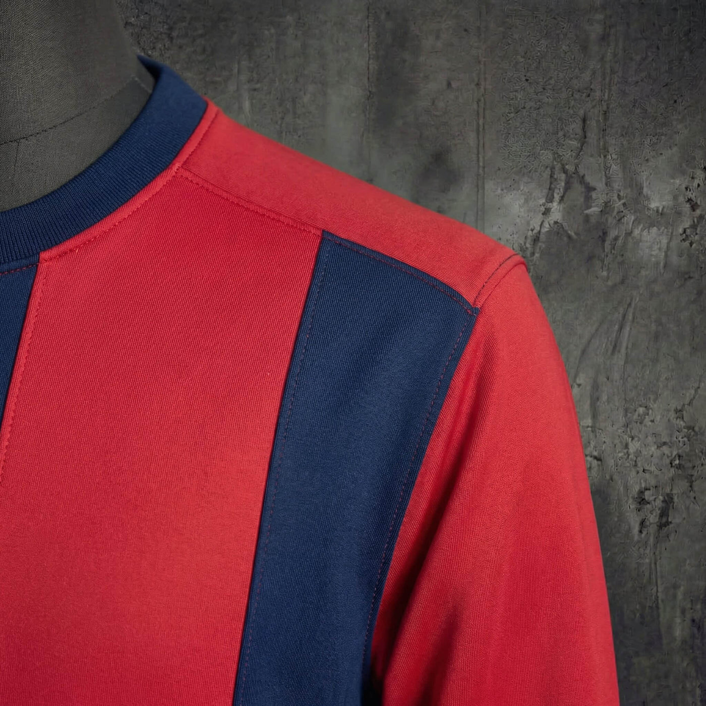 Camisa Barcelona Vermelha Azul Manga Longa