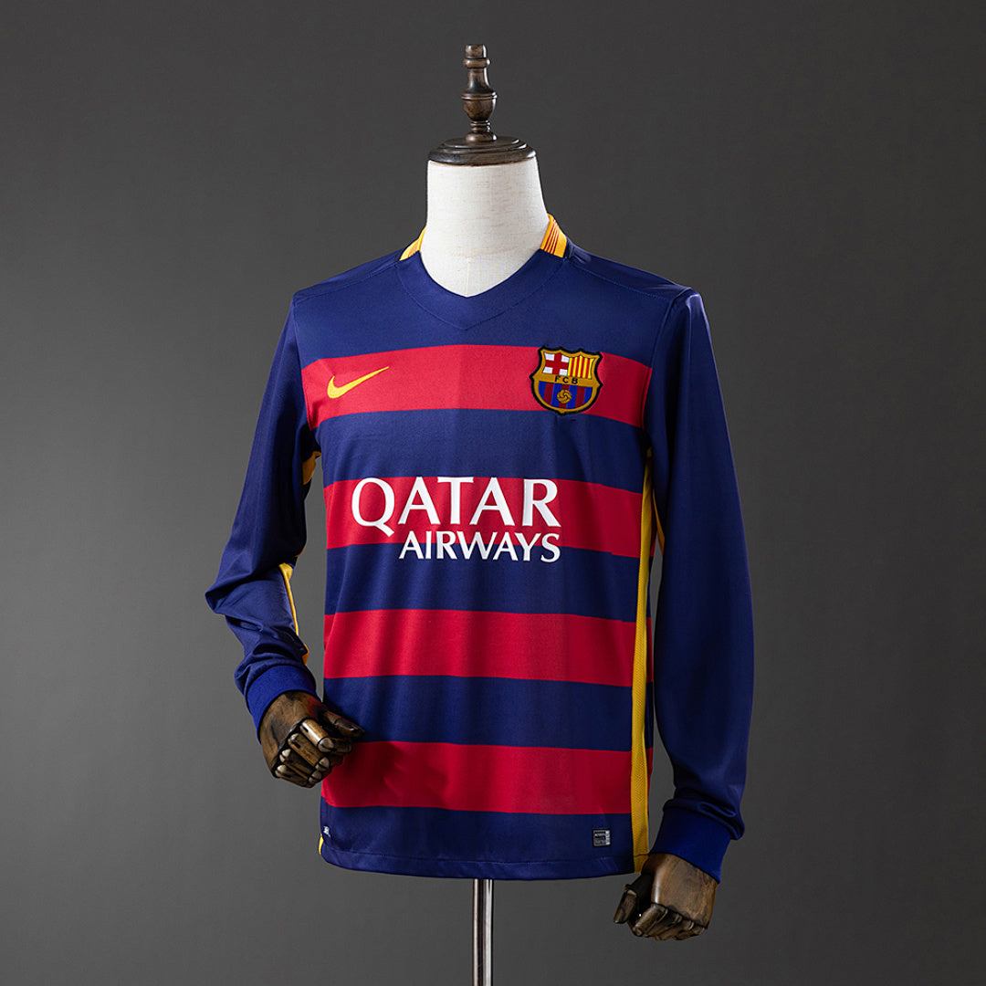 Camisa Barcelona Retrô Manga Longa 15/16
