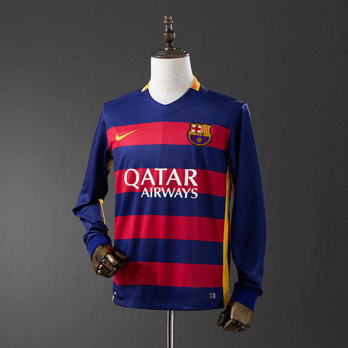 Camisa Barcelona Retrô Manga Longa 15/16
