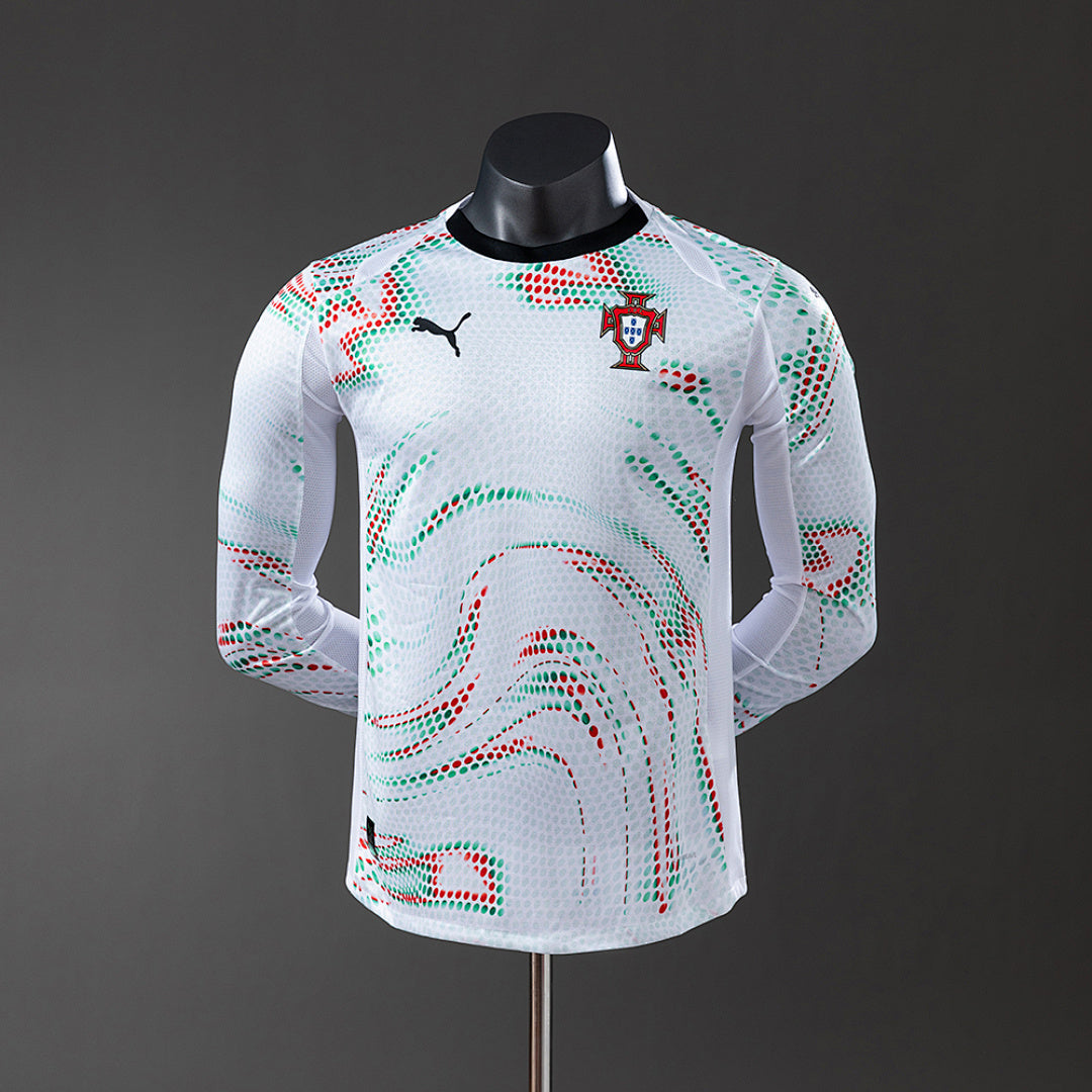 Camisa Portugal Away Manga Longa Versão Jogador 2025