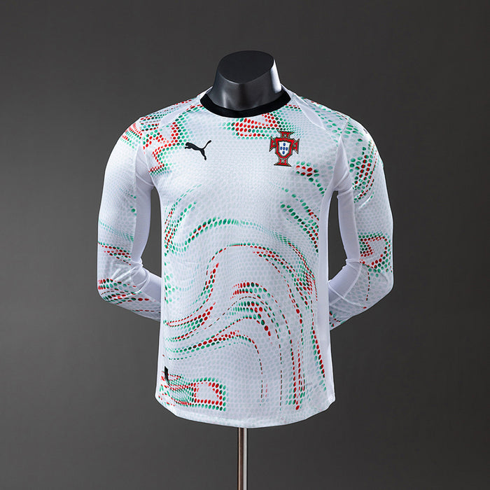 Camisa Portugal Away Manga Longa Versão Jogador 2025
