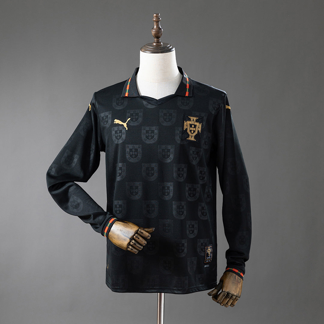 Camisa Portugal Preta Manga Longa 2026