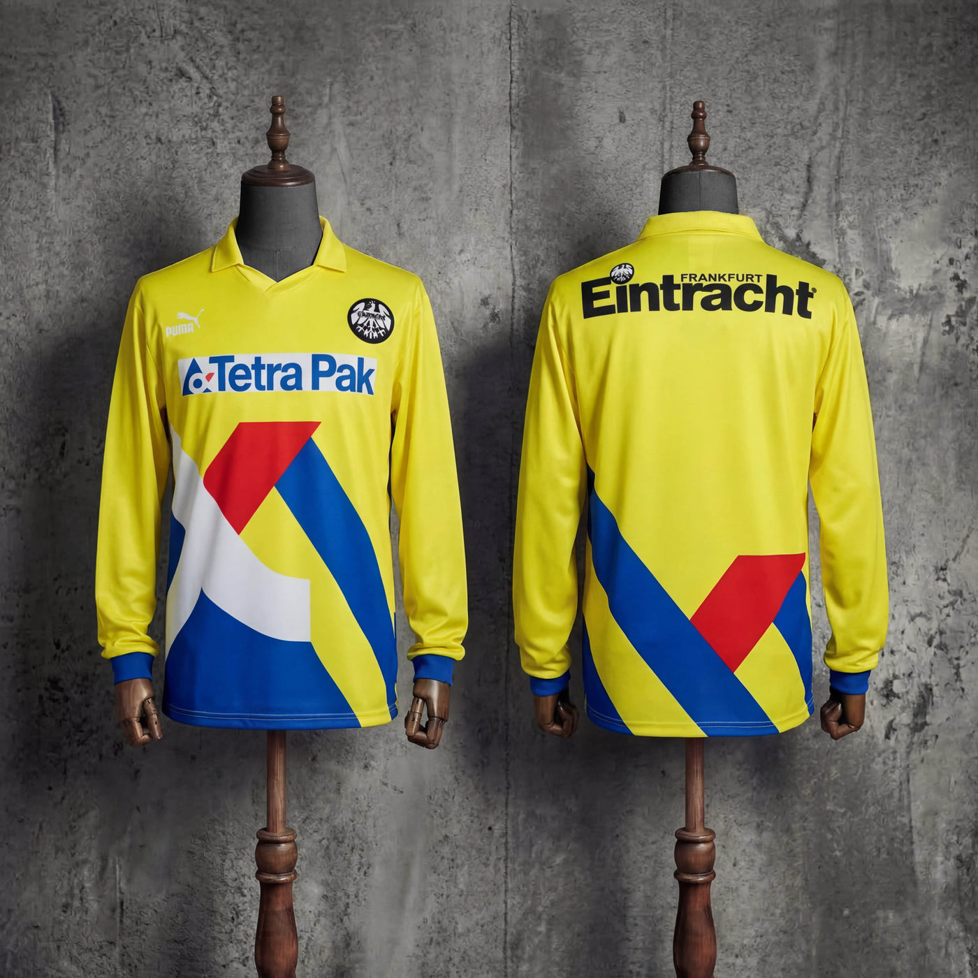 Camisa Eintracht Frankfurt Retrô Manga Longa 93/96