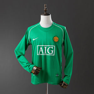 Camisa Manchester United Retrô Manga Longa Goleiro 07/08