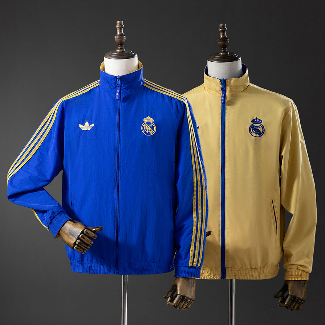 Corta Vento Real Madrid Azul Amarela