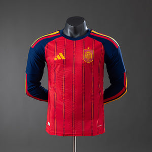 Camisa Espanha Home Manga Longa Versão Jogador 2026