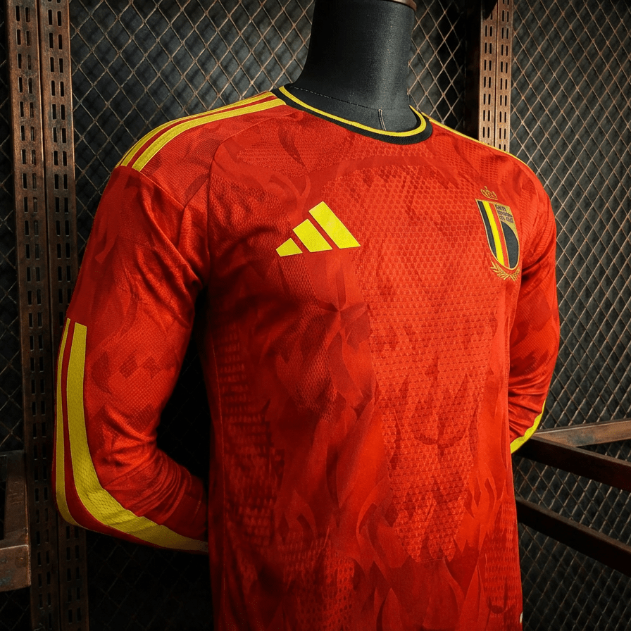 Camisa Bélgica Home Manga Longa Jogador 2026