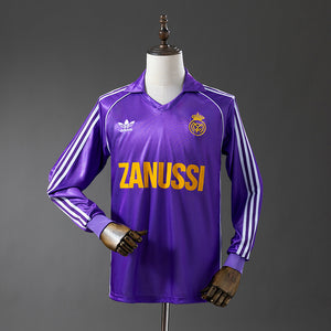 Camisa Real Madrid Retrô Manga Longa 84/85