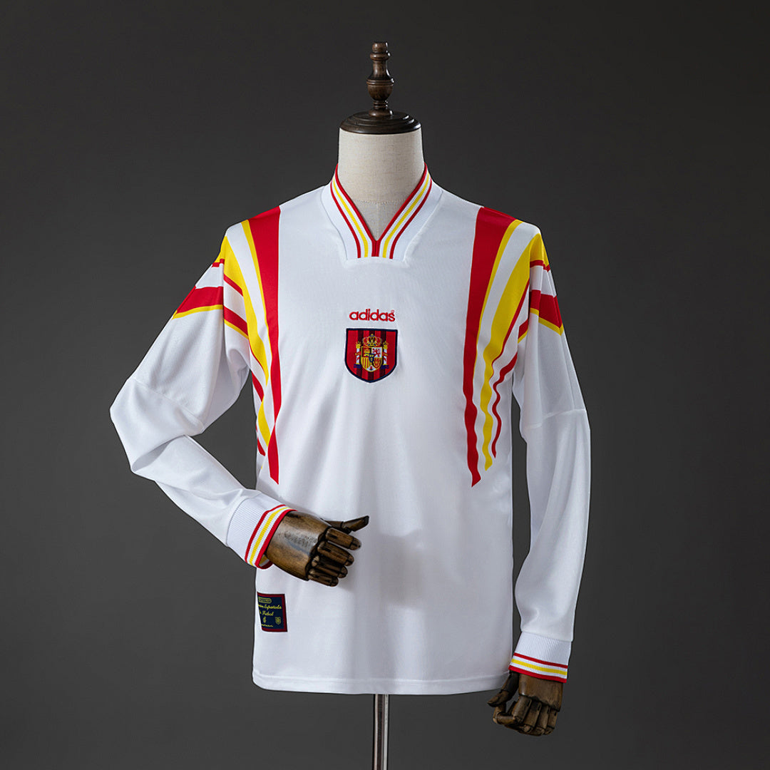 Camisa Espanha Retrô Manga Longa 1996
