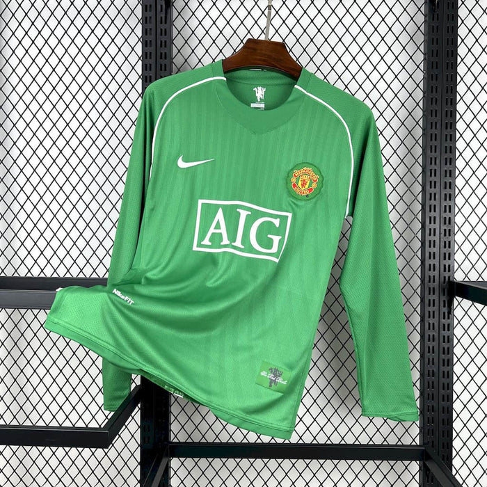 Camisa Manchester United Retrô Manga Longa 07/08