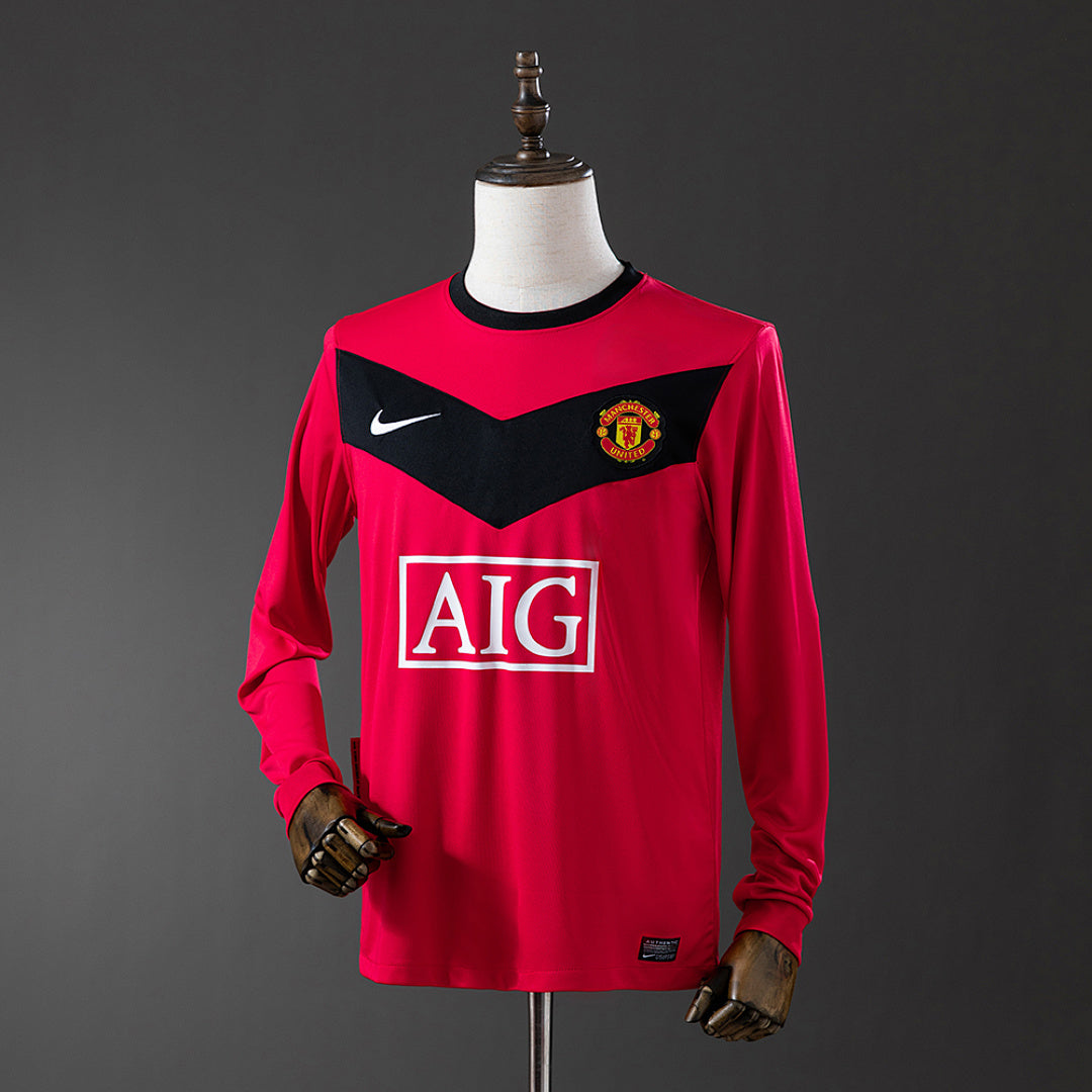 Camisa Manchester United Retrô Manga Longa 2010