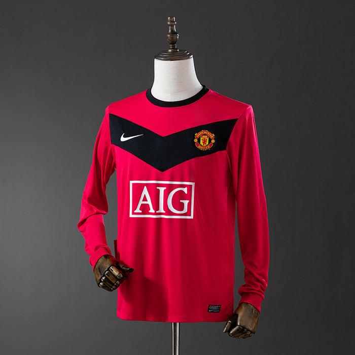 Camisa Manchester United Retrô Manga Longa 2010