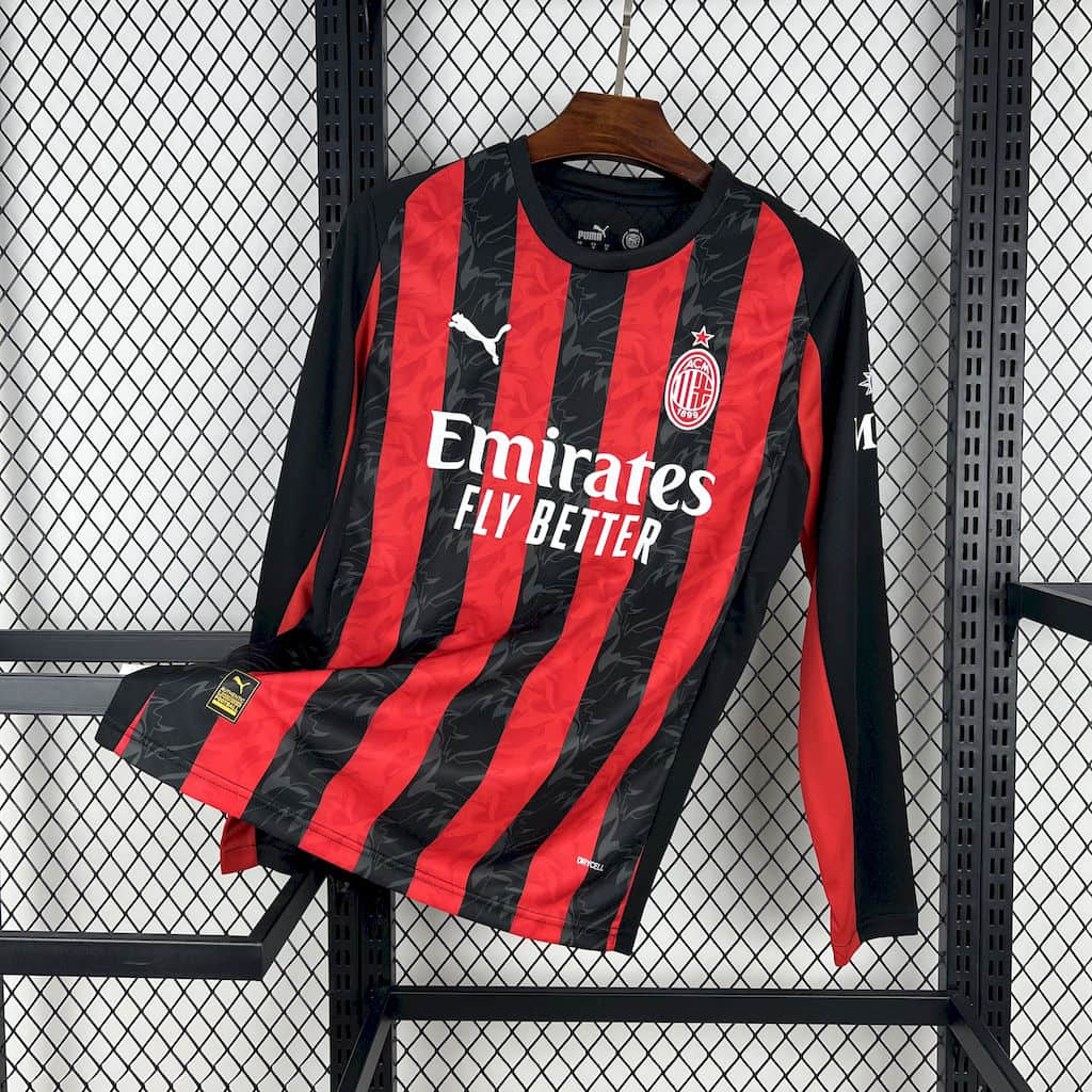 Camisa AC Milan Home Manga Longa 25/26