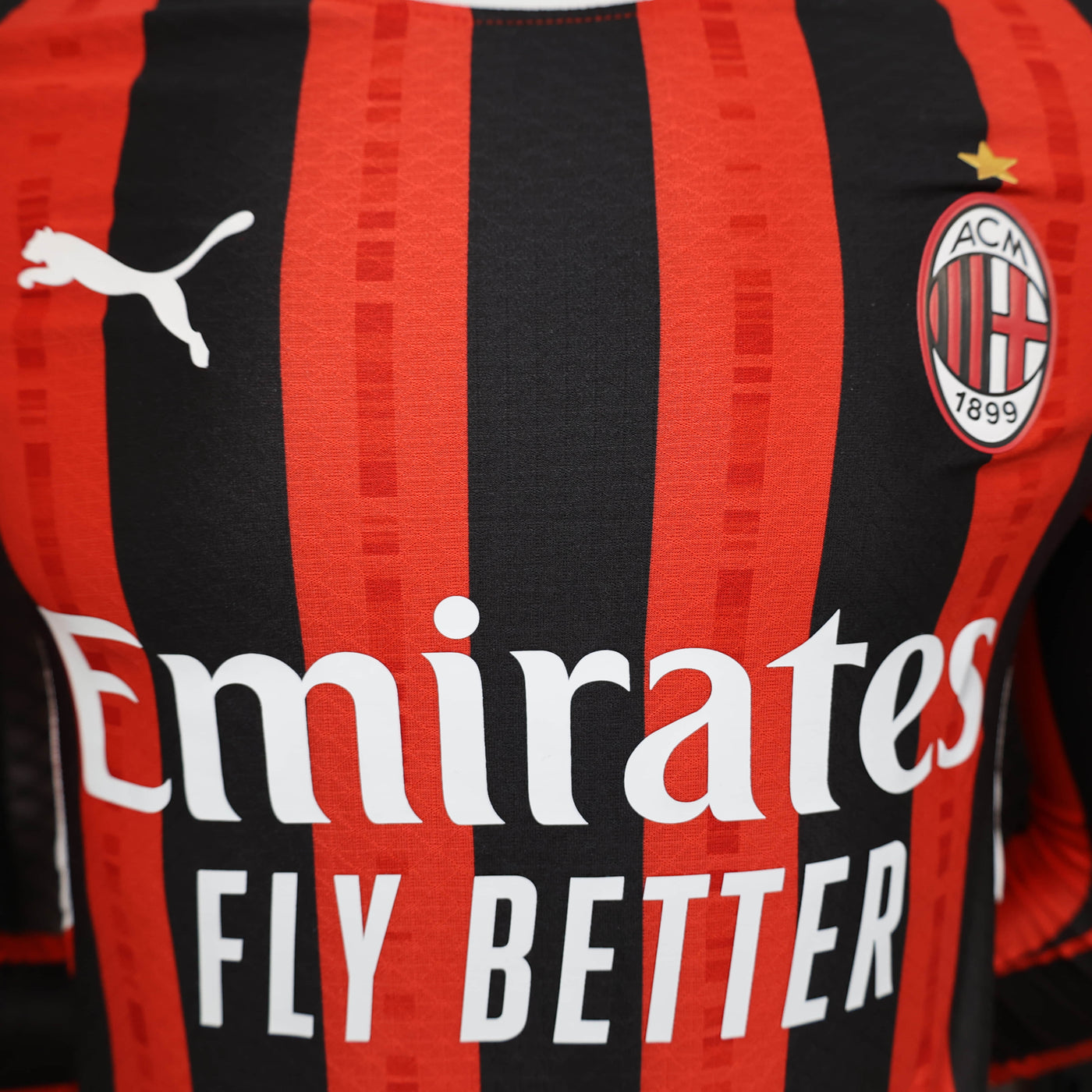 Camisa AC Milan Home Manga Longa Jogador 24/25