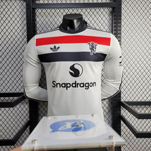 Camisa Manchester United Away Manga Longa Jogador 24/25