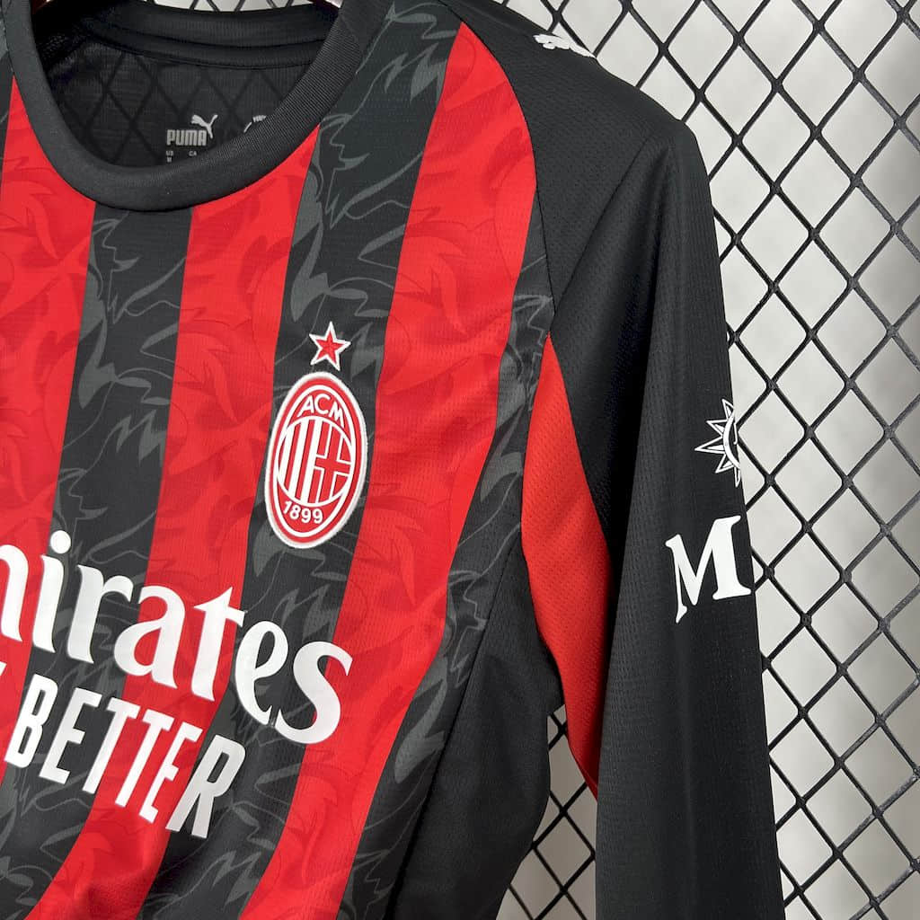Camisa AC Milan Home Manga Longa 25/26