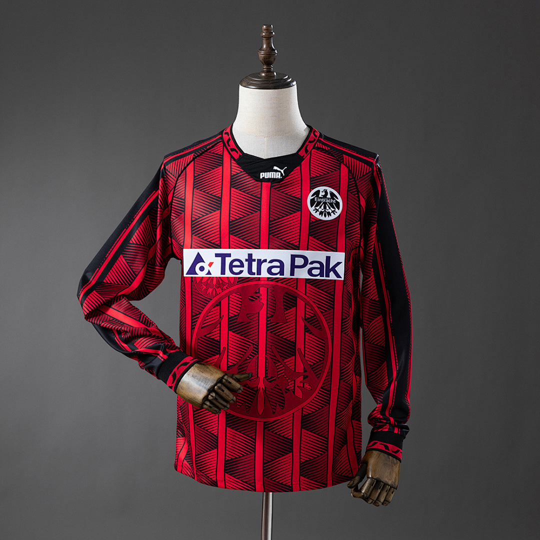 Camisa Eintracht Frankfurt Retrô Manga Longa 95/96