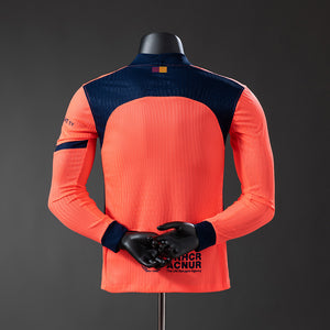 Camisa Barcelona Away Manga Longa Versão Jogador 25/26
