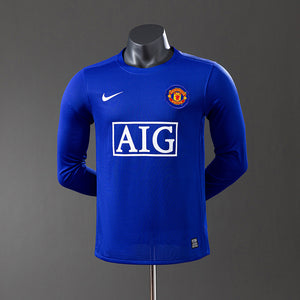 Camisa Manchester United Retrô Manga Longa Versão Jogador 08/09