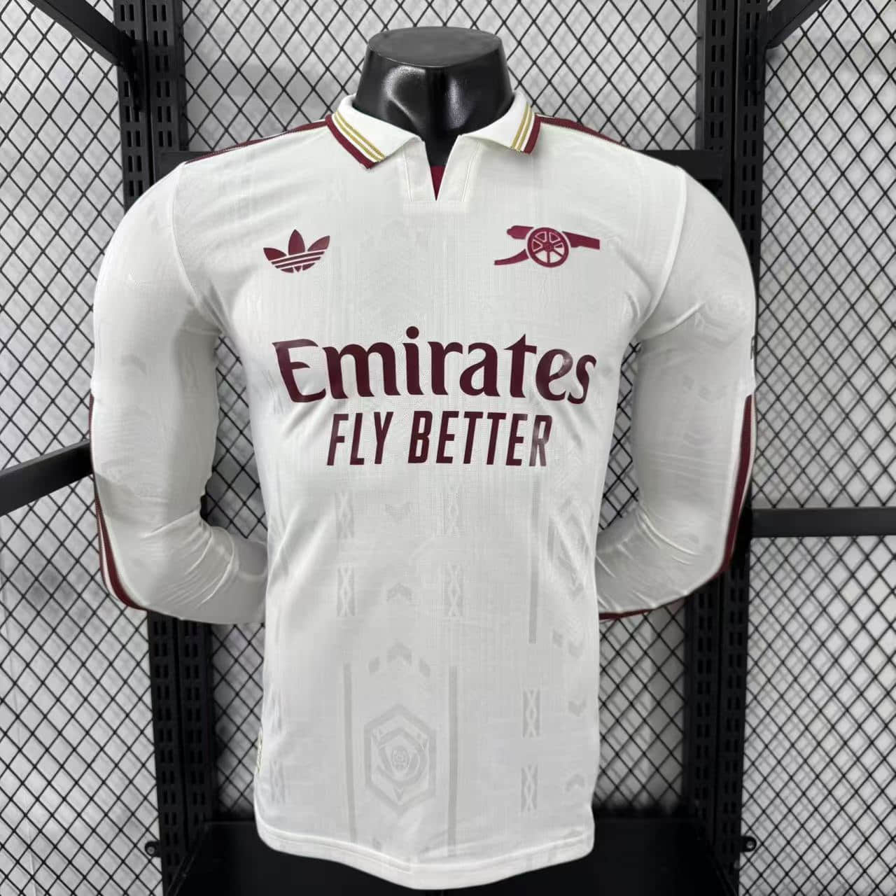 Camisa Arsenal Away Manga Longa Jogador 25/26