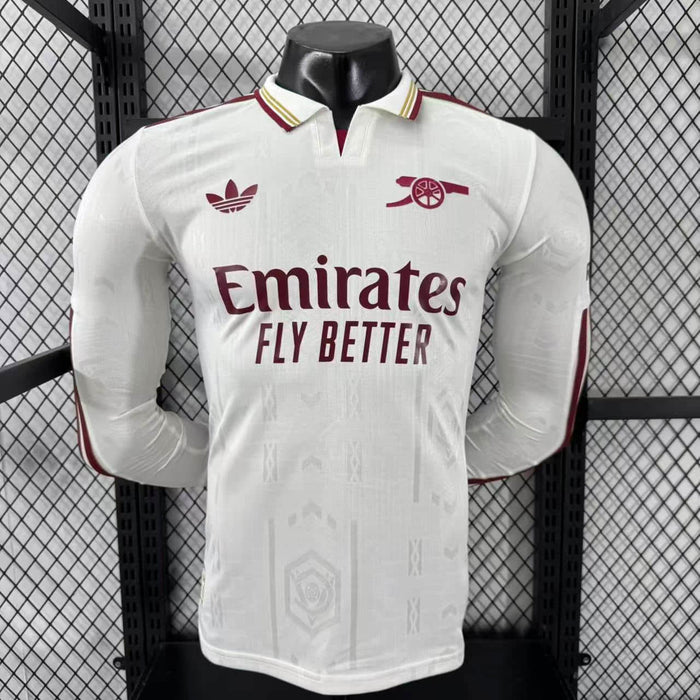 Camisa Arsenal Away Manga Longa Jogador 25/26