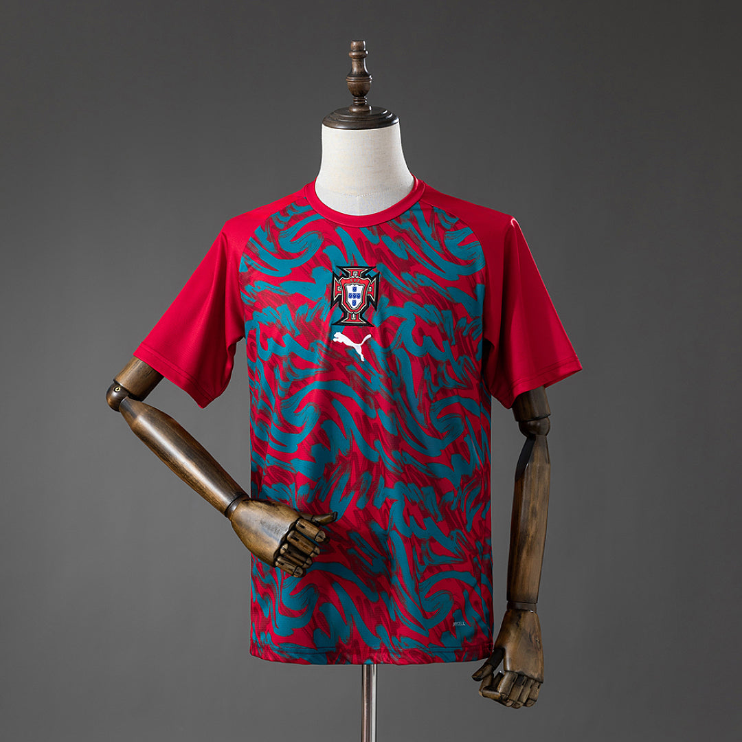Camisa Portugal Pré-jogo Pré-jogo Vermelha 2026