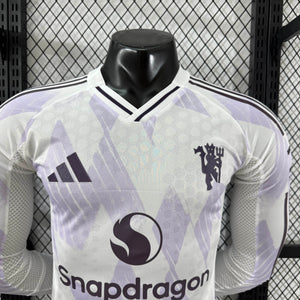 Camisa Manchester United Away Manga Longa Jogador 25/26