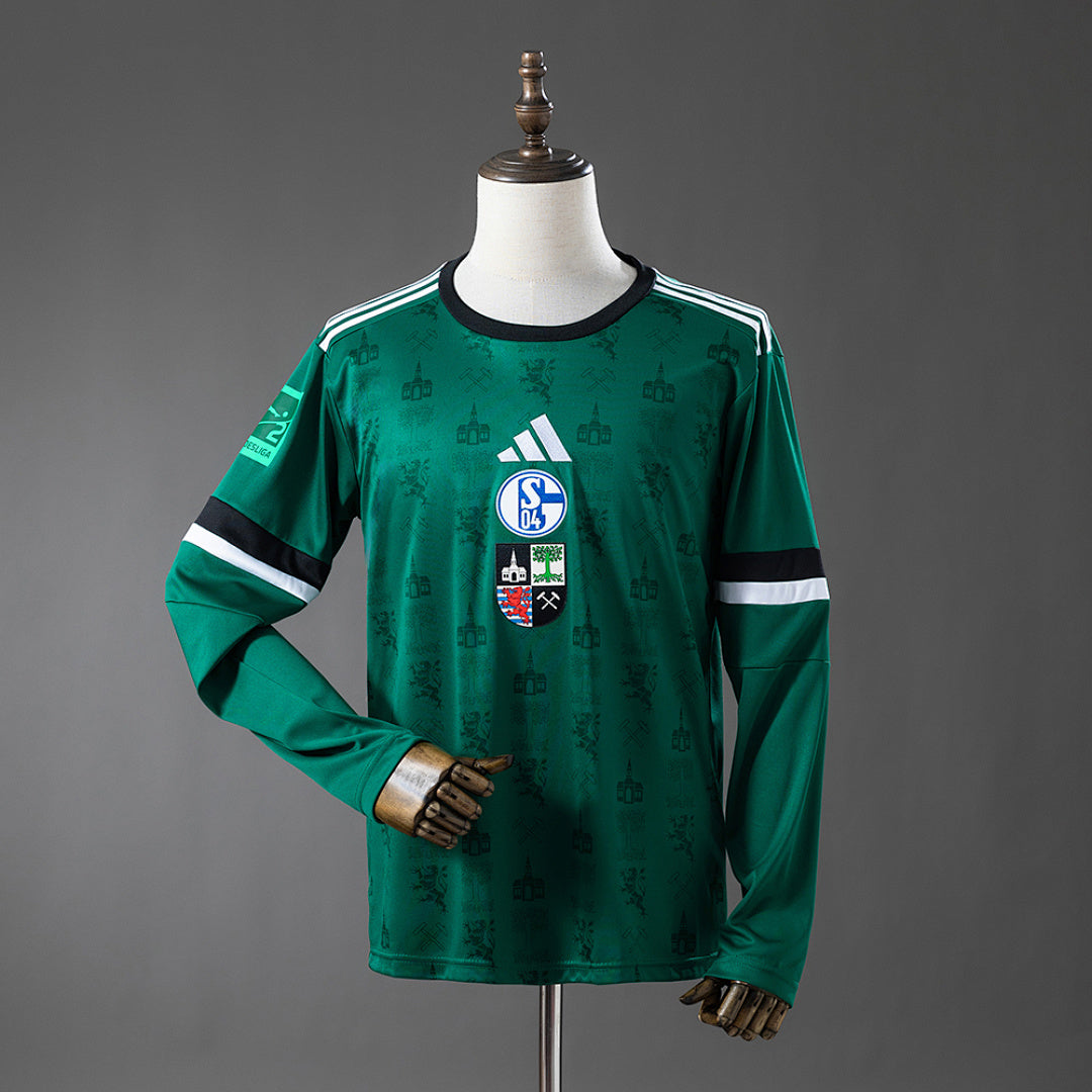 Camisa Schalke 04 Commemorative Edition Verde Manga Longa Xxl7 25/26