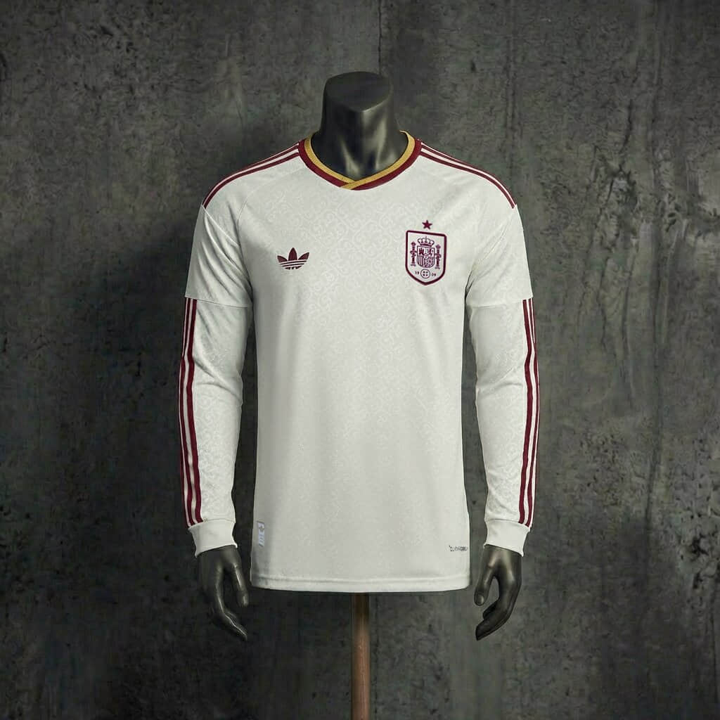 Camisa Espanha Away Manga Longa Jogador 2026