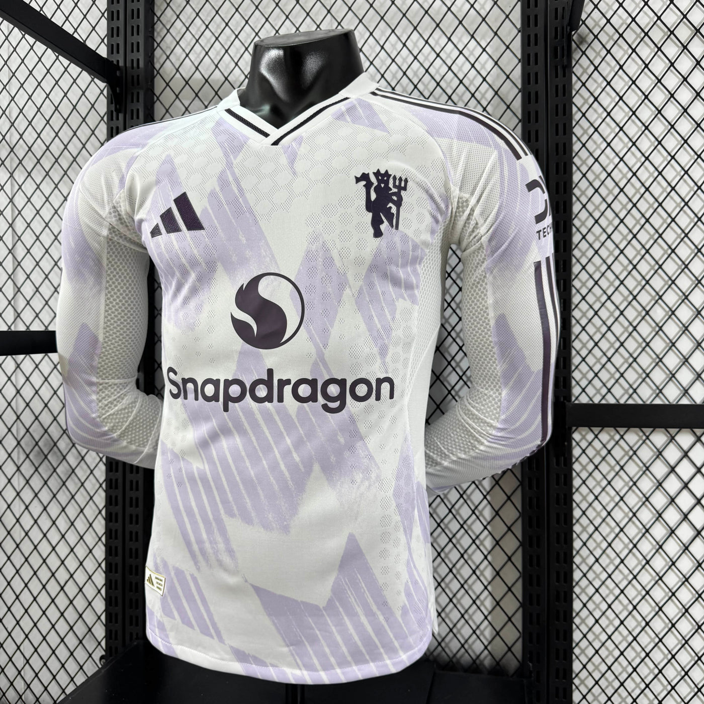 Camisa Manchester United Away Manga Longa Jogador 25/26