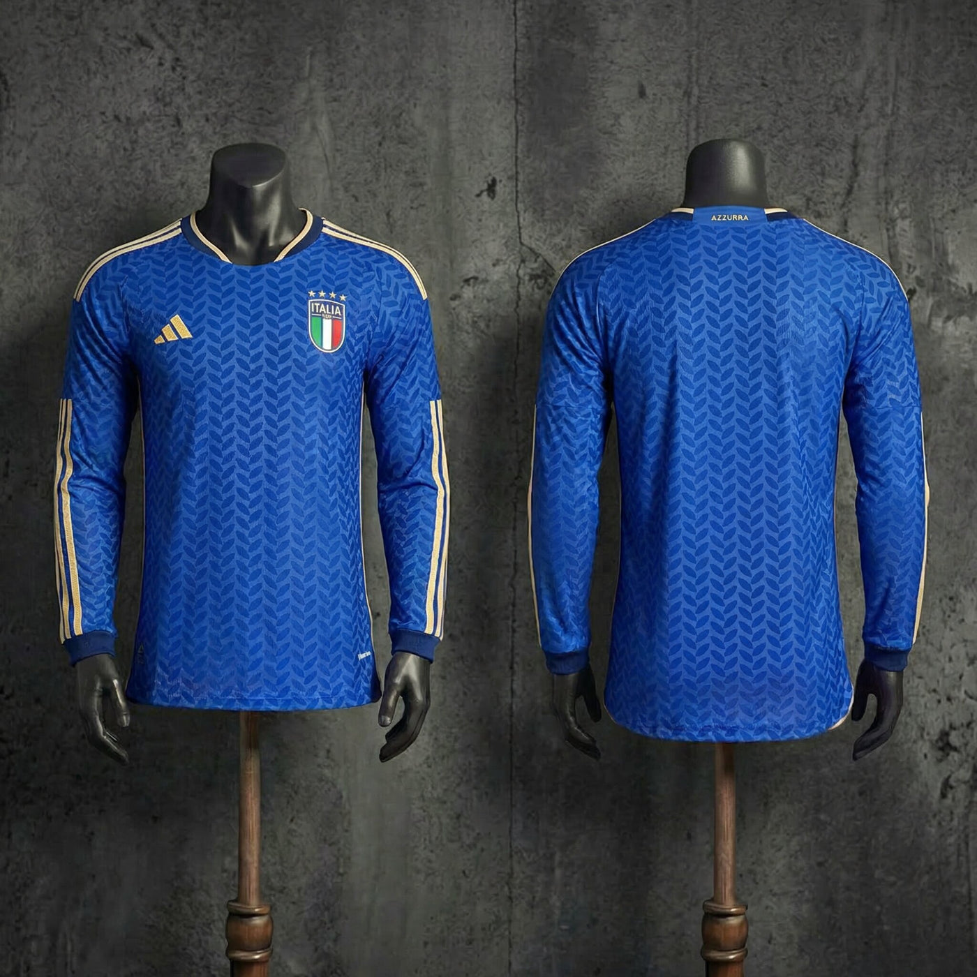 Camisa Itália Home Manga Longa Jogador 2026